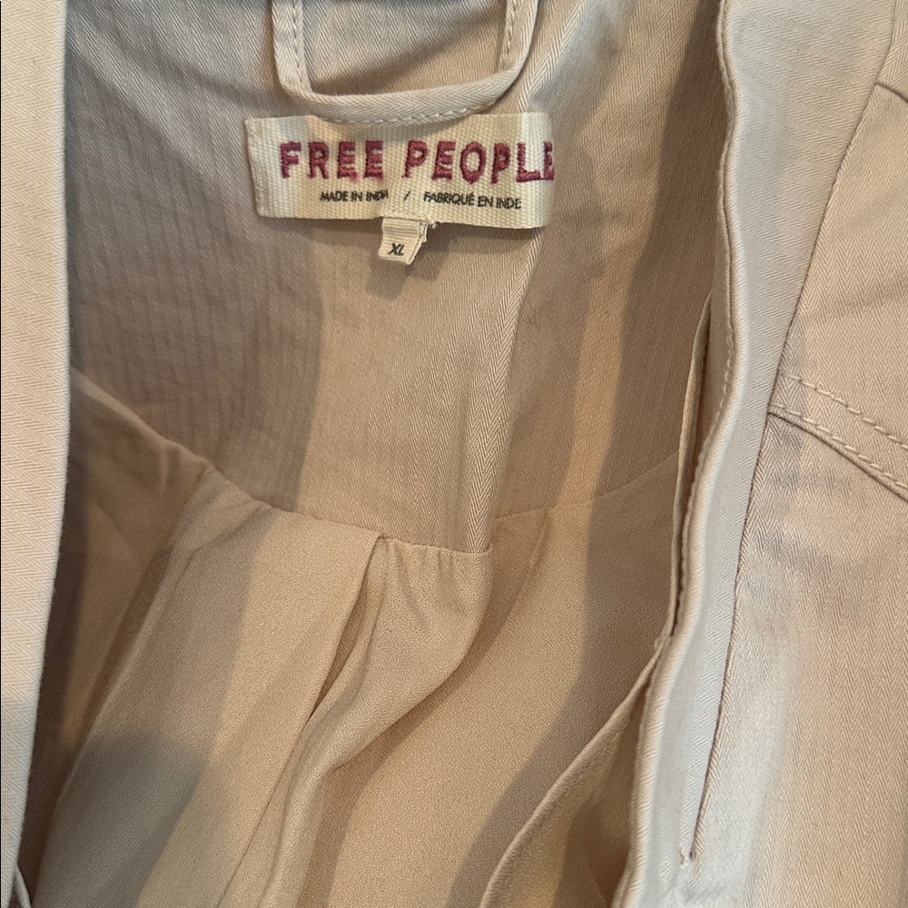Free People Beige Ruffle Hem military jacket - Picture 6 of 6